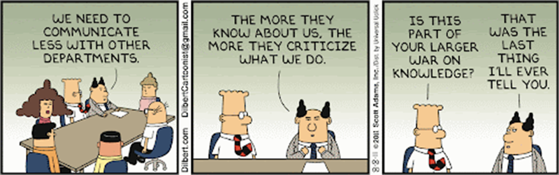 Dilbert: Communication of decisions