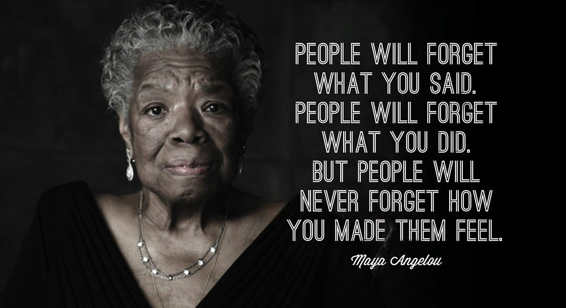 Saying: People will forget what you said.