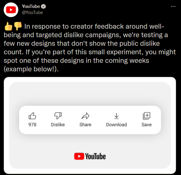 Original youtube announcement