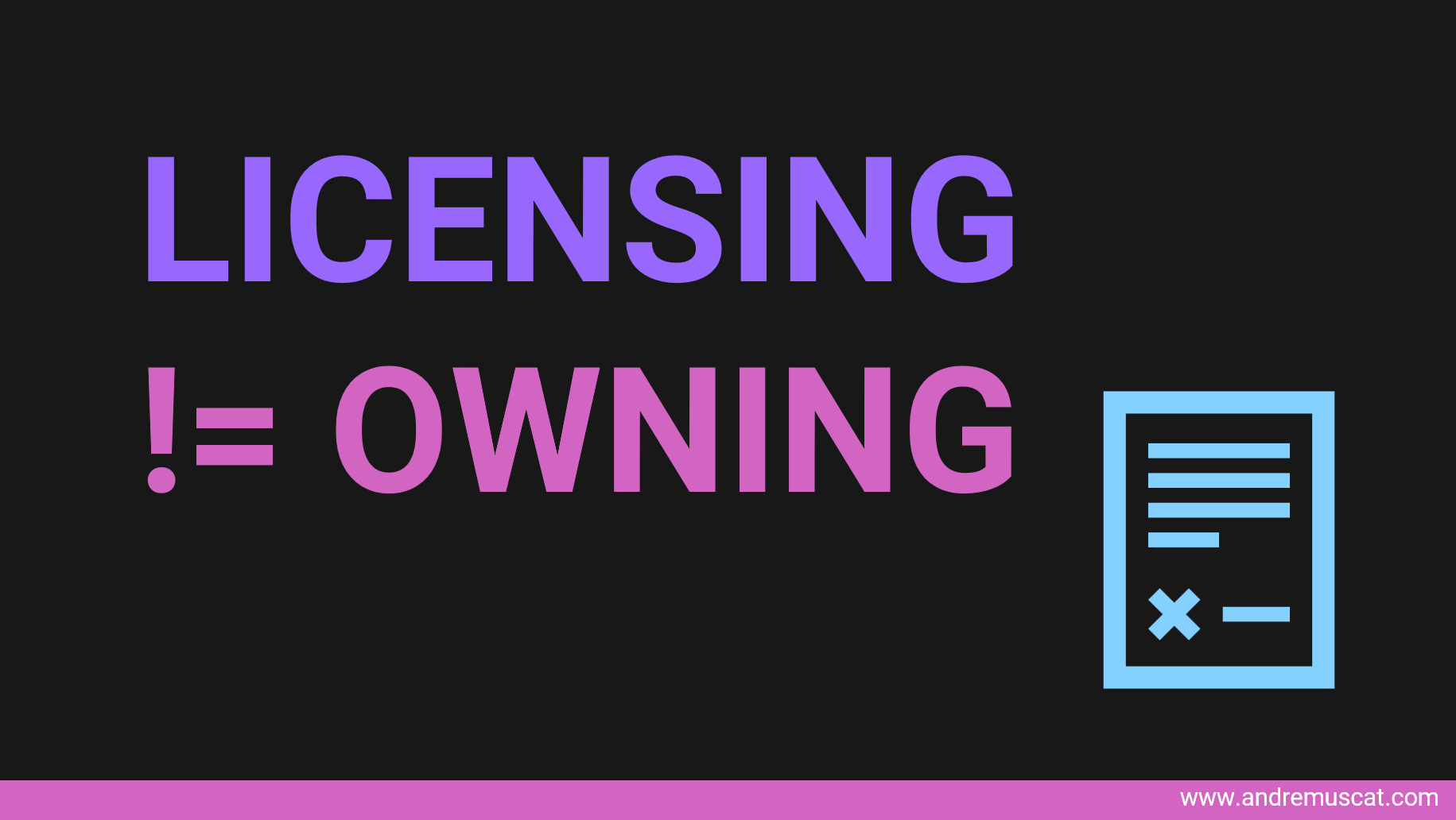 Do you own the software purchased?